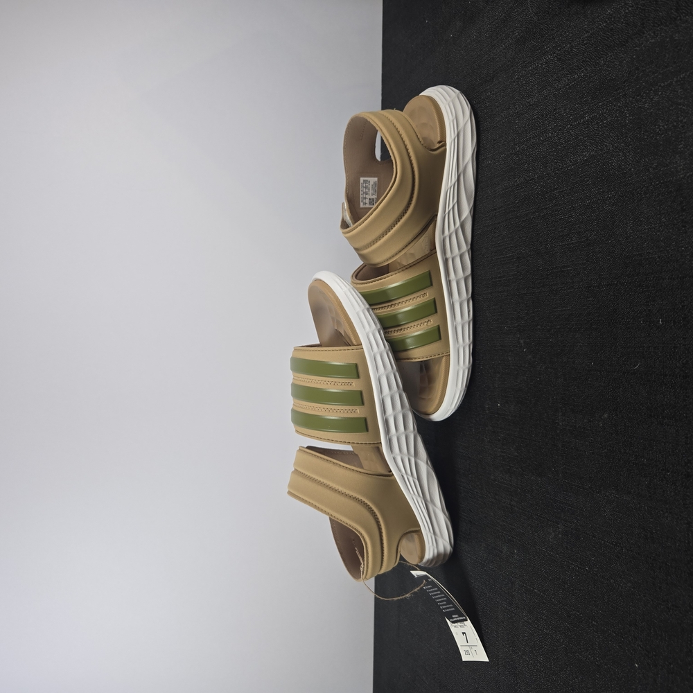 Adidas Tan and Green Sandals - Picture 2 of 9
